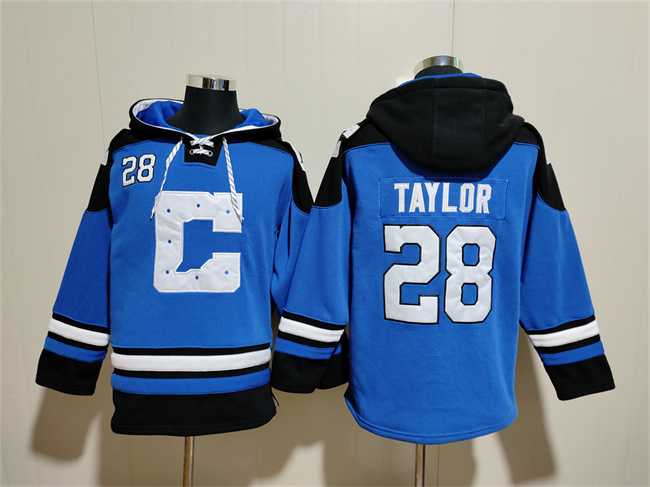 Men's Indianapolis Colts #28 Jonathan Taylor Blue Ageless Must-Have Lace-Up Pullover Hoodie,We sell and wholesale Men's Indianapolis Colts #28 Jonathan Taylor Blue Ageless Must-Have Lace-Up Pullover Hoodie on line form chian!